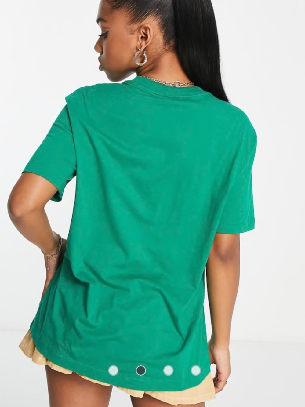 Nike Women’s Green Logo Short-Sleeve Retro T-Shirt / Size XXL - Picture 4 of 10
